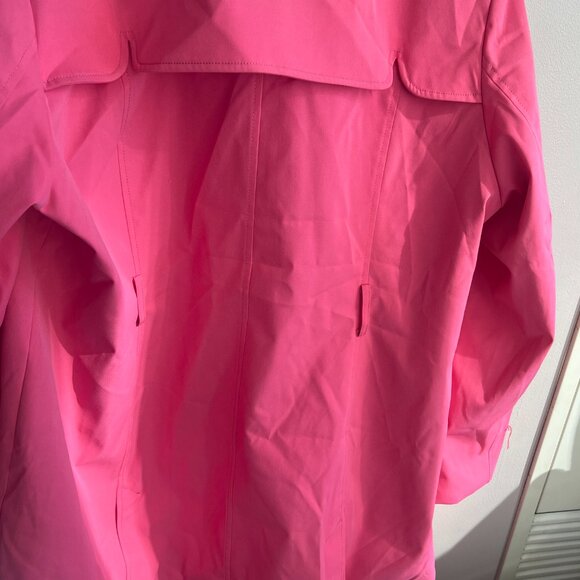 kate spade Single-Breasted Pleated Back Trench rain Coat jacket pink size xxl - Picture 6 of 15